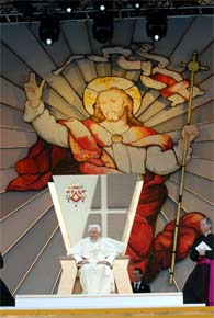 Pope Benedict XVI at Youth Rally