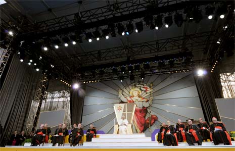 Pope Benedict XVI at Youth Rally